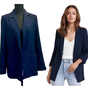 Ever New navy blue open front Ava blazer jacket Sz 6 NWOT new without tag career